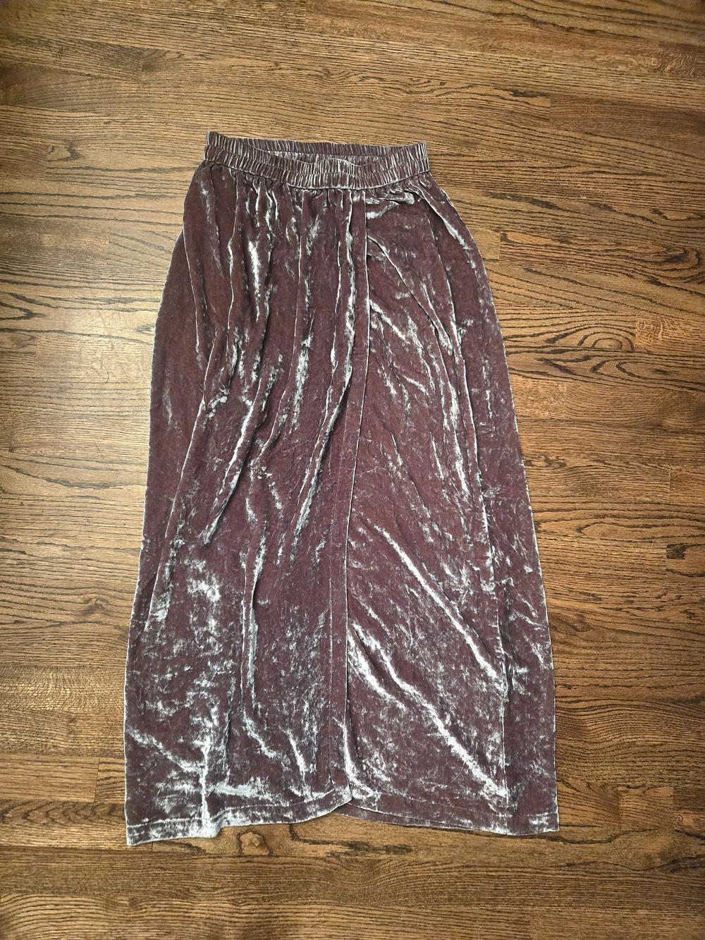 Two Tone Velvet Maxi Faux Wrap